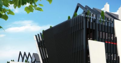 balkon typu żyleta Skrzydła Zach. / razor type balcony of the East Wing.