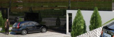 parking przed ścianą zachodnią / parking places on the west. 