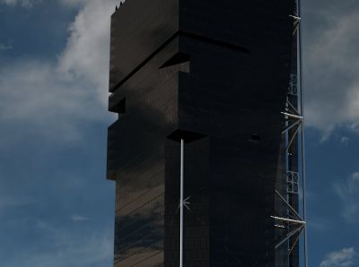 detal tarasu skylobby 64 piętra / detail with skylobby terrace on 64-th floor.