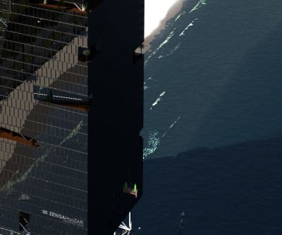 taras skylobby 30 i 31 piętra & balkon 6 piętra / the 30 & 31-st floor skylobby & 6-th floor single balcony.