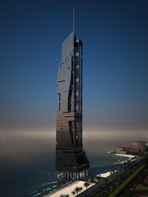 okalające szklane kładki i molo podświetlone spod wody / all around the glasses bridges & the pier illuminated from underwater.
