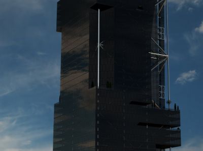 detal tarasów jako wiszących ogrodów / detail of the terraces as the pendant gardens.