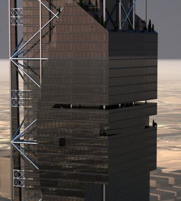 taras wschodni skylobby 30 i 31 piętra / the 64-th floor skylobby east terrace.terrace.