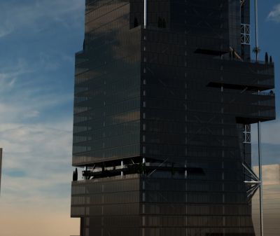 tarasy pn. zach. 38 & 41 piętra i skylobby piętra 30-31 / the 38 & 41-st floors west-north & 30 & 31 floors skylobby.