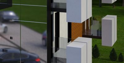 detal: balkony elewacji pd. / detail: south elevation balconies.