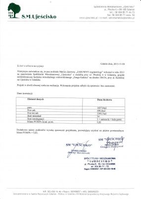 Referencje inwestorskie / The clients recommendation.