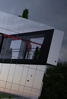 detal: akwarium elewacji frontowej / detail: frontal elevation aquarium.