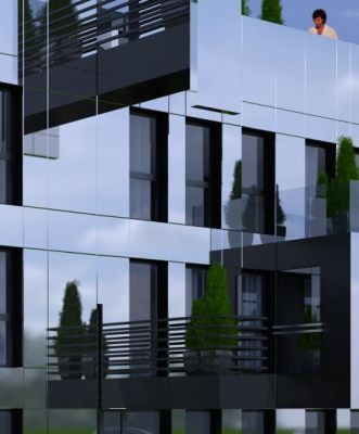 detal: balkony frontu / detail: frontal balconies.