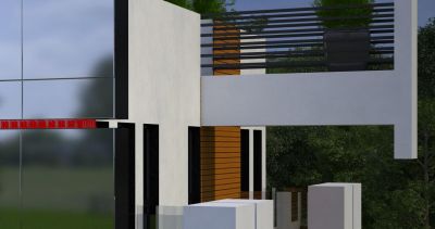 detal: balkon elewacji pd. / detail: south elevation balcony.