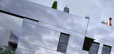 ZENGA Bombardier - detal: świecąca szczelina & balkon / detail: shining slot & trademark balcony.