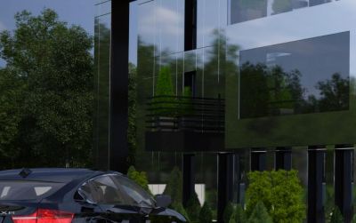 monitor elewacji frontowej / frontal elevation monitor type balcony.