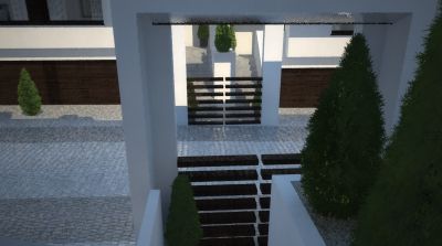 Widok z wejścia na uliczkę Zenga Park / View on the street from houses enter