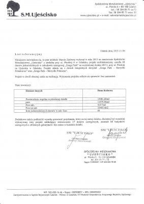 Referencje inwestorskie / The customer recommendation.