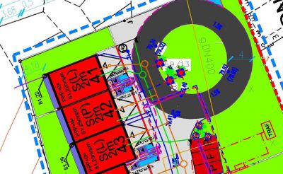Detal: nawrotnica rondem / reverse round at street end