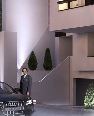 ZENGA Park - detal elewacji czołowej / frontal elevation details.