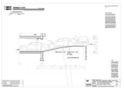 ZENGA Park - rysunek do ostatniego szczegółu technicznego / the garrage approach technical drawing.