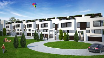 Prywatny zamknięty teren zielony osiedla Zenga Park / Private green garden of Zenga Park.