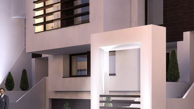 Wykusz wiszący nad podjazdem oraz brama wejściowa / The orkal & the entrance gate of Zenga Park.