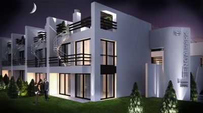 Zenga Park nocą / Zenga Park by night.