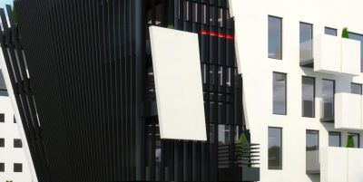 Żaluzje elewacji południowej / West elevation blinds.