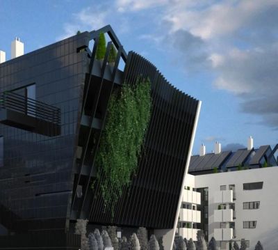 Żaluzje elewacji południowej / West elevation blinds.