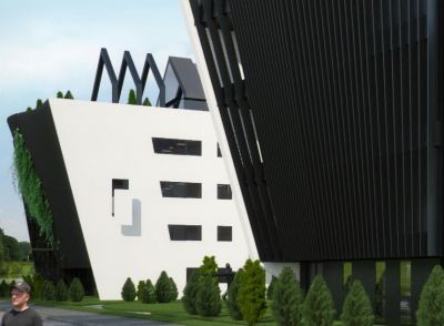 Żaluzje elewacji południowej / West elevation blinds.